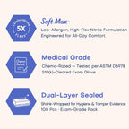 Supmedic Soft Max™ Nitrile Exam Gloves Powder-Free Disposable 100 Iris XL