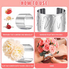 Liliaafar 6 Pcs Silver Corsage Wristlet Cuff Bracelets Women,Cuff