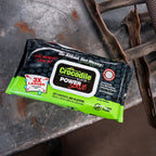 Crocodile Cloth PowerSCRUB - 40 (15" x 10") Heavy Duty Cleaning Wipes - Dual-Surface Cloths, Moist, Absorbent, & Disposable - Safe on Skin & Multiple Surfaces