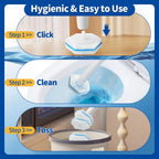 Swilsweep 40 Count Toilet Bowl Wand Refills, Disposable Toilet Cleaner Refills, Disposable Wand Heads Compatible with Clorox and the Most Toilet Brushes