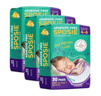 Sposie Overnight Diaper Booster Pads, Stop Diaper Leaks, Size 4-6, 90 Ct