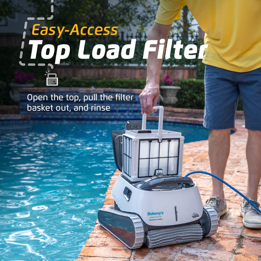 Dolphin Advantage Pro Wi-Fi Automatic Robotic Pool Vacuum Cleaner, 1-Hour Quick Clean, Waterline Scrubber Brush, Ideal for In-Ground Pools up to 50 FT in Length