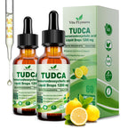 2 Pack Pure TUDCA Bile Salts Liquid Drops 1200mg (Tauroursodeoxycholic Acid) Premium Liver Support, Bile Flow & Gallbladder Cleanse Supplement丨High Absorption Liquid