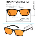 Orange +1.5 Blue Light Blocking Reading Glasses for Women & Men - Reader Sleep & Migraine Glasses - 1.5 Amber Readers Blue Light Glasses for Computer Eye Strain Eye Fatigue - Blue Blockers (+1.50)