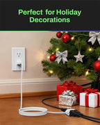 BN-LINK 3-Outlet Indoor Extension Cord, 6/9/12 ft Variety 3-Pack, 16/2 SPT-2, 2 Prong Polarized Plug, White Household Power Cord for Home, Office & Holiday Decorations