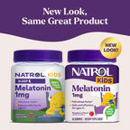 Natrol Kids Melatonin Gummies 1mg, Children's Melatonin for Restful Sleep, 60 Raspberry-Flavored Sleep Gummies, 60 Day Supply