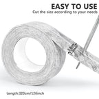 Caulk Tape Waterproof Self Adhesive, 2 Rolls Toilet Caulk Sealing Strip, Bathtub Caulking Sealant Tape for Kitchen, Bathroom, Countertop, Sink, Floor Wall Edge Protector(Grey Marble 1.5" x 10.5Ft)