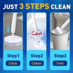 Zeefpod Toilet Brush Refills, Disposable Toilet Bowl Cleaner Refills for Toilet Cleaner Wand, Single-Use Hygienic Scrubber Pads, 150 Count