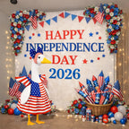 4th of July Porch Goose Outfits Patriotic Goose Costume for Outdoor Decor