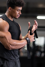 Fitgriff�� Lifting Wrist Straps for Weightlifting, Gym, Deadlift, Workout (Made of Premium Cotton & Padded) - Men & Women (XS, Black (Silicone-Grip))