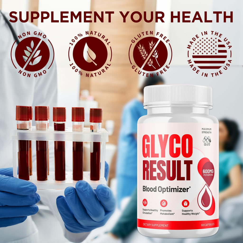 (2 Pack) Glyco Result Capsules, Official GlycoResult Pills with All Natural Ingredients, Advanced Overall Health & Wellness Vitamin Support Supplement with Maximum Multivitamins Support (120 Capsules)