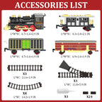 Train Set Train Toys for Boys with Smokes, Lights and Sound (ON/Off), Train Set Under Christmas Tree, Toddler Model Trains for 3 4 5 6 7 8+ Years Old Kids Gifts