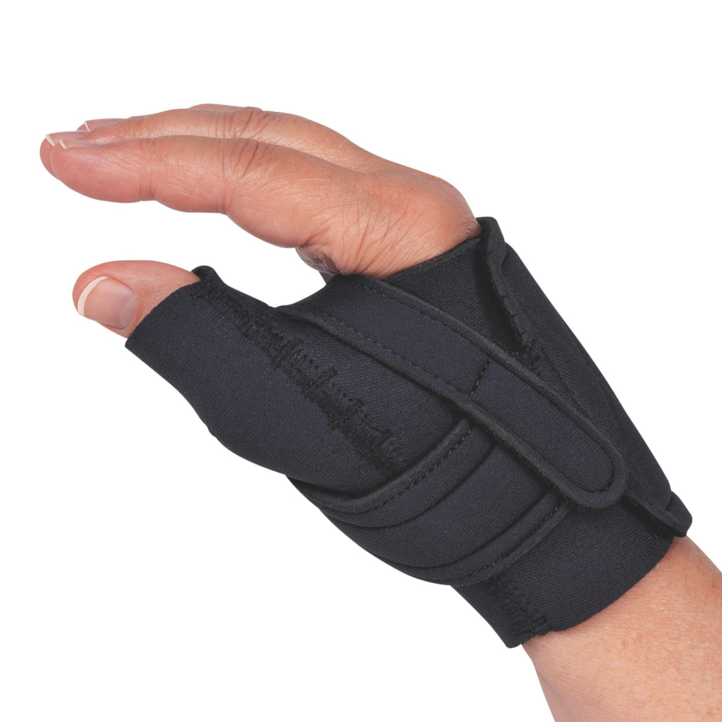 Comfort Cool CMC Thumb Brace – Restriction Splint for Arthritis & Tendinitis Relief | Breathable Neoprene with Supportive Thumb Strap - Black, Right Hand, Large (8 to 9 inches) | NC79567