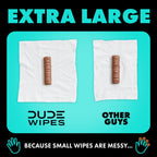 DUDE Wipes Mint Chill Travel Wipes - 6 Packs of 18 (108 Count) - Extra-Large Adult Flushable Wipes - Infused with Tea Tree Oil, Vitamin E, and Aloe - Septic and Sewer Safe