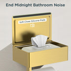 FORIOUS Toilet Paper Holder with Shelf, Wall-Mounted Modern Wipes Dispenser