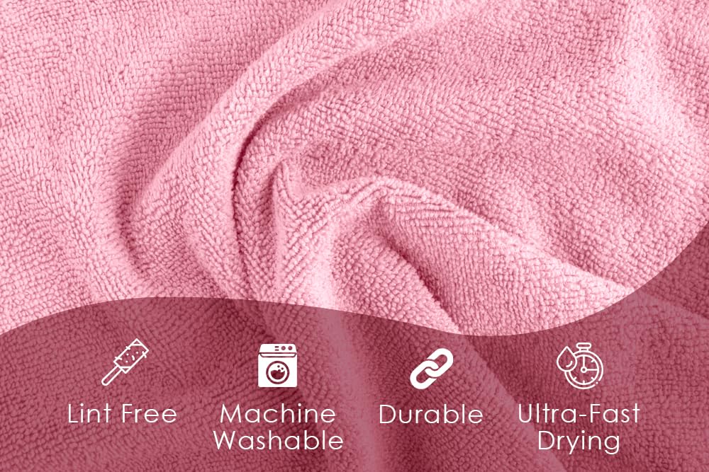 Avalon Towels Microfiber Cleaning Cloths (Value Pack of 36) - Size 16 x 16 Inches, Highly Absorbent Cleaning Rags, Lint Free, Reusable and Washable, Microfiber Towels for Cars