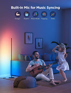 Govee RGBIC Floor Lamp Basic 2-Pack, Standing Lamp for Bedroom Living Room