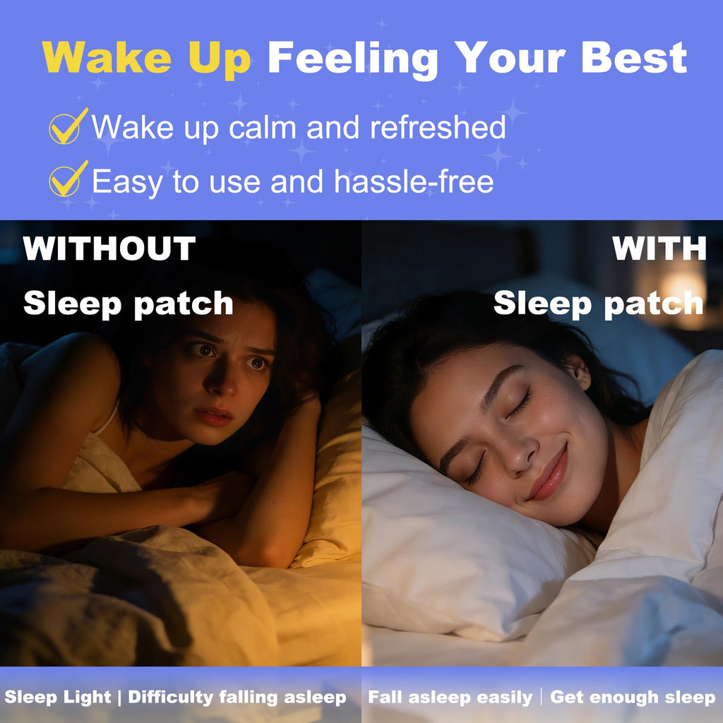Adelbras Sleep Patches for Adults, Upgraded All-Natural Ingredients, Fast-Acting Melatonin & Valerian, Long-Lasting Night Comfort Sleep Aids for Men & Women (60 PCS)