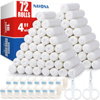 Navona 72 Pack Gauze Rolls, 4 in x 4.1 Yards