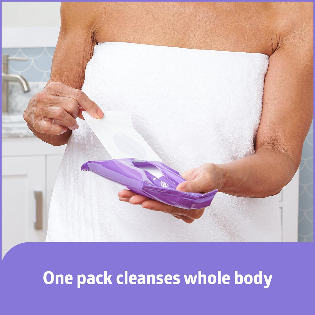 Medline ReadyBath Select Thick Adult Bath Wipes, 150 Wipes (5 Wipes, 30 Packs), Scented, No Rinse Formula with Aloe, Shower Wipes for Sensitive Skin & Alcohol-Free, 8 x 8 Inch