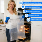 Palksky Oven Rack Cleaning Bags, 3 Sizes Heavy Duty No Scrub Oven Rack Cleaning Bags, Reusable Leak-Resistant PE Bags for Deep Soaking Grill Grates, BBQ Racks, No Cleaner Included, 16 Packs