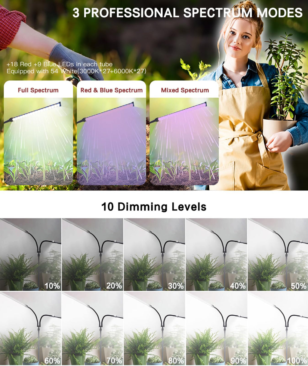 CalKoo Professional Grow Lights for Indoor Plants Growing, Full Spectrum