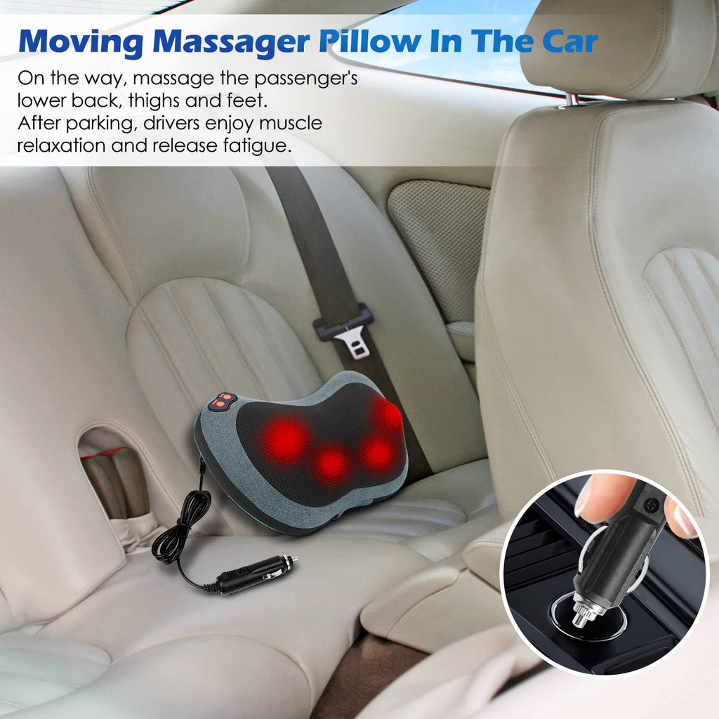 Papillon Fathers Day Dad Gifts for Men,Back Massager with Heat,Shiatsu Neck Massager Pillow for Back,Neck,Shoulder,Foot&Lower Back Pain Relief,Relaxation Gifts for Women/Mom/Dad (Cyan Blue)