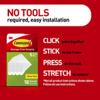 Command 4 lb Small Picture Hanging Strips 36 Pairs (72 Strips), Damage-Free Hanging Picture Hangers, No Tools Wall Hanging Strips for Home Decor, White Adhesive Strips