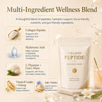 Kunnozz Bio Peptide Powder, with Hyaluronic Acid, Probiotics, B Vitamins, Natural Flavor, 200 Grams