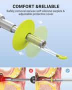 AnyScope Digital Otoscope Compatible with iPhone and Android Devices, HD Ear Camera with Ear Wax Removal Tools, Video Ear Scope Otoscope with Light, Capture Photos and Videos (Silver)