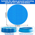 YEXEXINM 13.1Ft Round Pool Ground Cloths Swimming Pool Ground Cloth,Round Pool Liner Pad for 12ft Above Ground Swimming Pool,Heavy Duty Pool Ground Mat Protector to Prevent Puncture Pool Ground Tarp