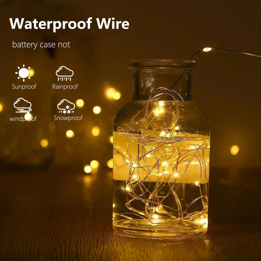 4 Pack Fairy Lights Battery Operated 16FT 50 LED String Lights Warm White