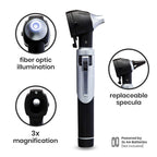 Zyrev ZetaLife Otoscope - Ear Scope with Light, Ear Infection Detector, Pocket Size (Gray Color)