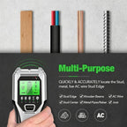 Stud Finder Wall Scanner 5 in 1 Multifunctional Upgraded Smart Wall Scanner, Stud Sensor Beam Detector with Battery for Wood Metal and AC Wire Detection, Comes with HD LCD Display and Audio Alarm