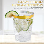 FOCUSLINE 100 Count 10 oz Gold Plastic Cups