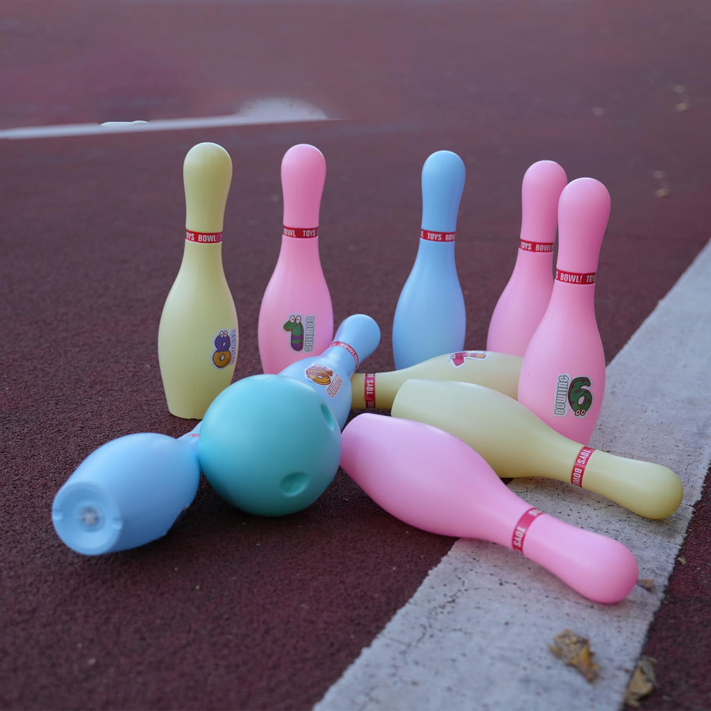 Zloveleexr Light Up Bowling Set, Glow in The Dark Bowling Pins,