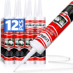 12 Pack Aquarium Silicone Clear Sealant, High Elasticity, Safe for Fish,Fast Curing Waterproof Aquarium Safe Silicone,10 Fl Oz Non-Toxic Fish Tank Safe Sealant,Strong Adhesion