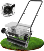 Lawn Aerator Tool, Heavy Duty Manual Lawn Aerators with Dual Weight Up to 100 lbs, Yard Aerator Lawn Tool with 39 Spikes, Grass Aerator for Lawn Care