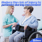 Silimore Gait Belt for Seniors with Handles, Gate Belts Medical for Elderly Physical Therapy Transfer Belt for Lifting Seniors,Patients,Disabled(Blue)