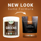 Super Greens #1 Green Superfood Powder | 100% USDA Organic Non-GMO Vegan Supplement | 20+ Whole Foods (Spirulina, Wheat Grass, Barley), Probiotics, Fiber & Enzymes (Original, 30 Servings) (Chocolate)