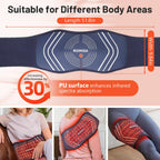 ROMISA Red Light Therapy Belt - Infrared Light Therapy Vibration Red Light Therapy Device for Body Massage for Back Shoulder Waist Muscle Pain Relief for Gift Women Men Gift
