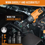 11PCS Impact Socket Adapter and Reducer Set, 1/4" 1/2" 3/8" 3/4" Impact Adapter Set & Universal Joint Impact Swivel Socket Set, Wobble Drive Socket Set with Storage Case
