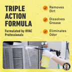 Leak Saver HD Power AC Coil Cleaner for All Condensers & Evaporators | No Rinse Evaporator Coil Cleaner | 4:1 to 10:1 Dilution Ratio - 1 Quart