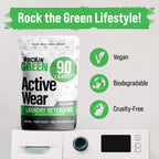 Rockin’ Green Active Wear Laundry Detergent - Unscented Laundry Detergent Powder & Odor Eliminator - Workout Clothes & Sportswear - Safe for Sensitive Skin - 90 Loads