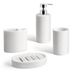 Allure Home Creation Huron Resin Sandstone 4-Pc Bathroom Accessory Set