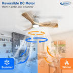 Depuley Ceiling Fans with Lights for Bedroom: 42 In Smart Low Profile Ceiling Fan with Voice Alex APP Remote Control - Wood Fandelier Flush Mount Fan 3 Blades Dimmable 3CCT Ultra Quiet