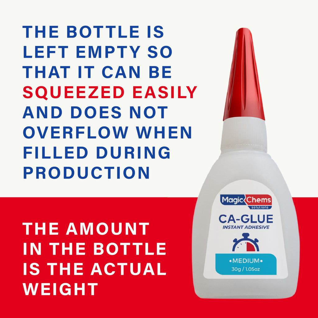 Magic Chems CA Glue with Activator, Cyanoacrylate Adhesive, Acrylic, 1 Pack