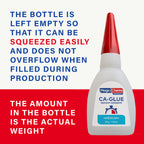 Magic Chems CA Glue with Activator, Cyanoacrylate Adhesive, Acrylic, 1 Pack