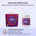 OLLY Immunity Sleep Gummy, Immune and Sleep Support, 3mg Melatonin, Echinacea, Zinc, Vitamin C, Chewable Supplement, Berry - 60 Count