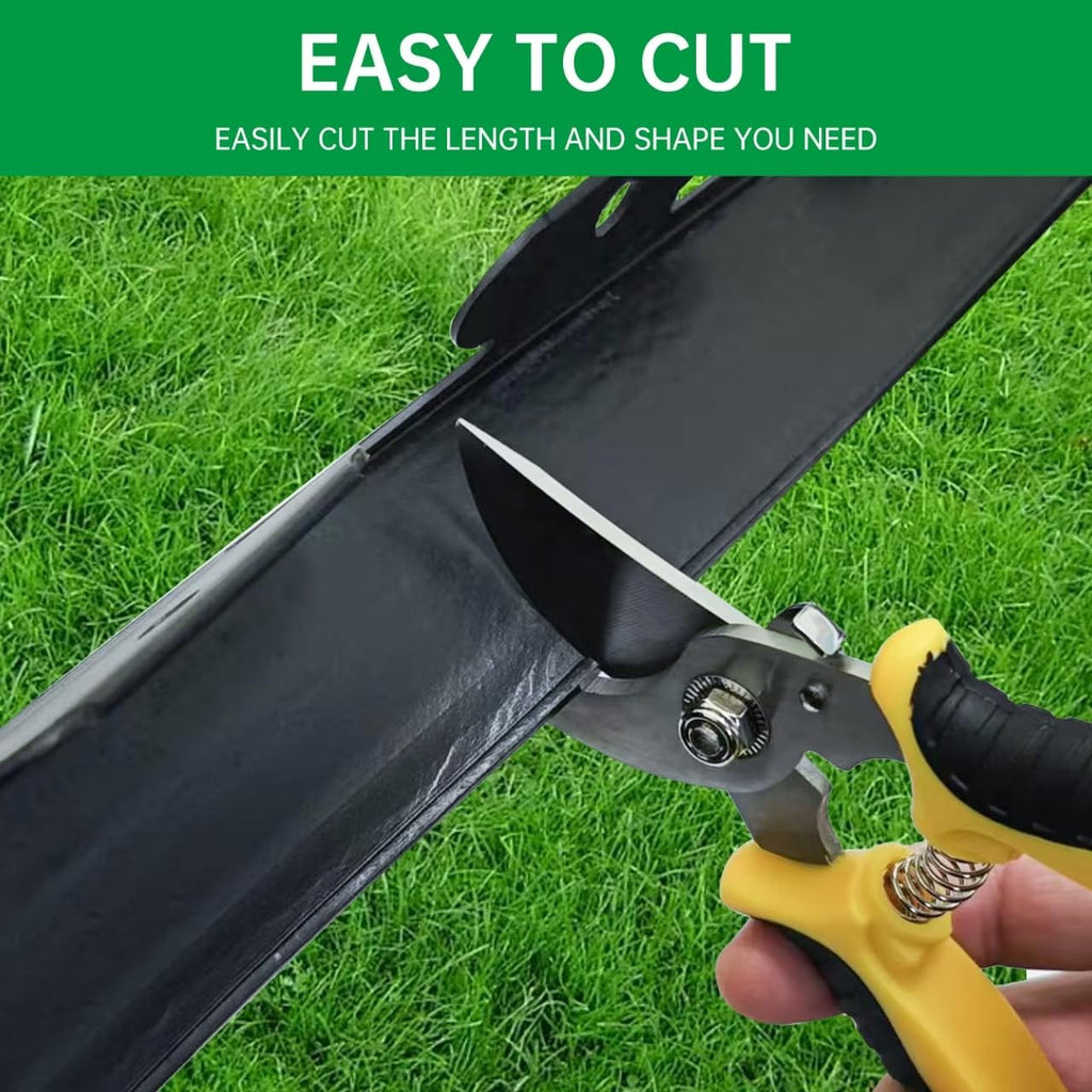 Werthic 40FT 2" No Dig Flexible Landscape Edging Plastic Garden Border Kit